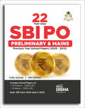 Disha 22 Yearwise SBI PO Preliminary & Main Exams Previous Year Solved Papers (2025  2013) 6th Edition | Probationary Officers