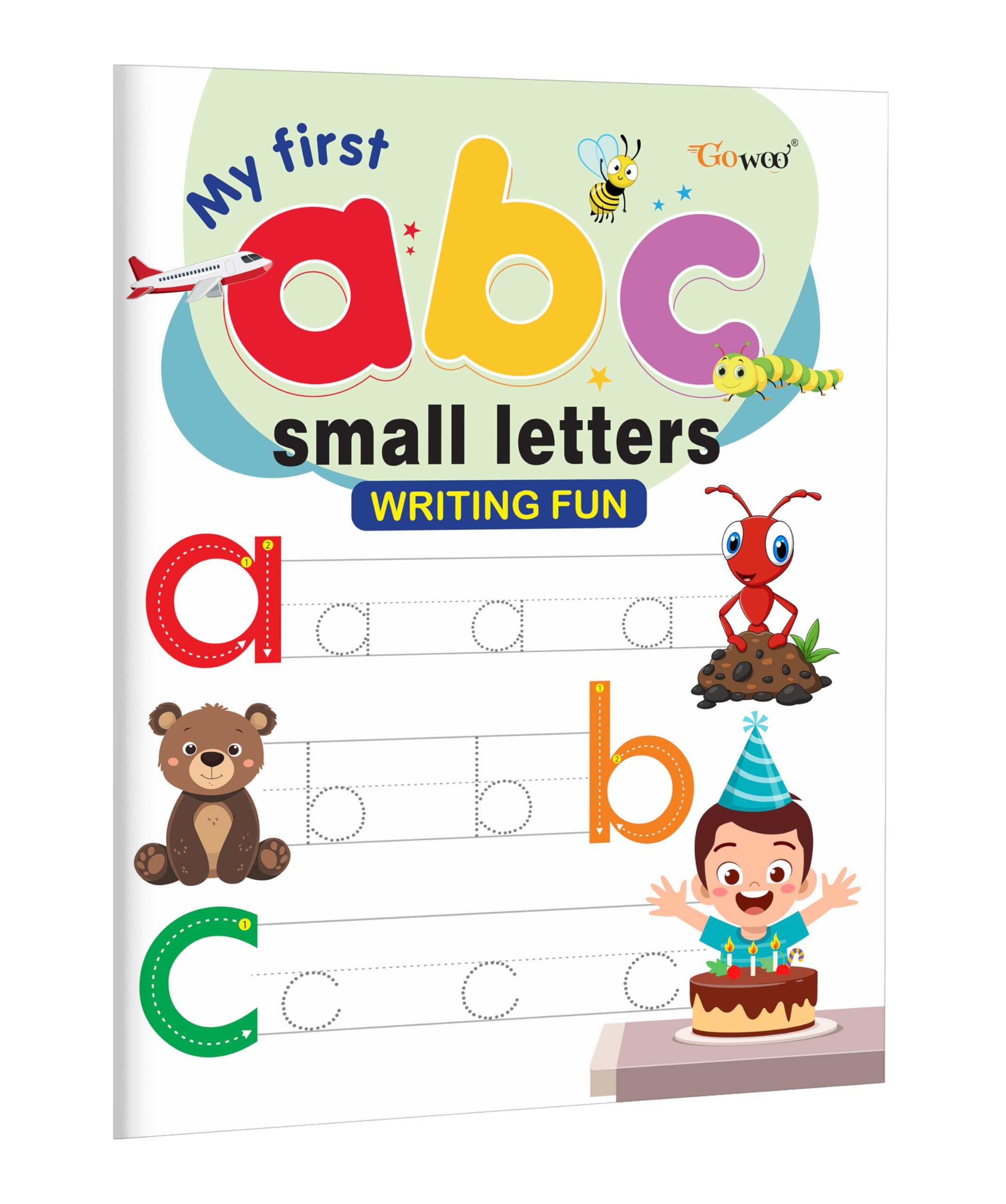 My First Small Letters abc Writing Fun : Early Learning Coloring Book for Toddlers, Educational Coloring Book for Kids, Interact
