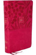 NKJV, EndofVerse Reference Bible, Personal Size Large Print, Leathersoft, Pink, Red Letter, Comfort Print: Holy Bible, New Kin