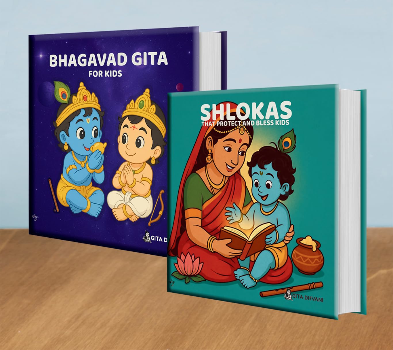Bhagavad Gita for Kids & Shlokas That Protect and Bless Kids (2 Combo Sets)