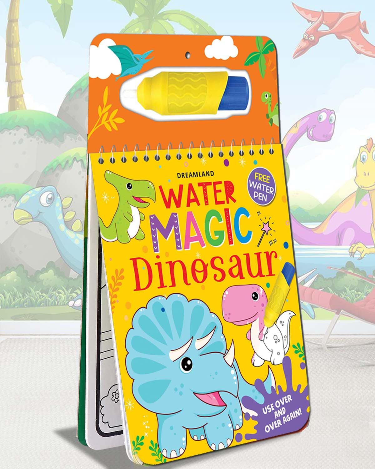 Water Magic Dinosaur Colouring Book For Kids  Reusable Drawing, Painting & Colouring With Special Water Pen | Fun Educational A