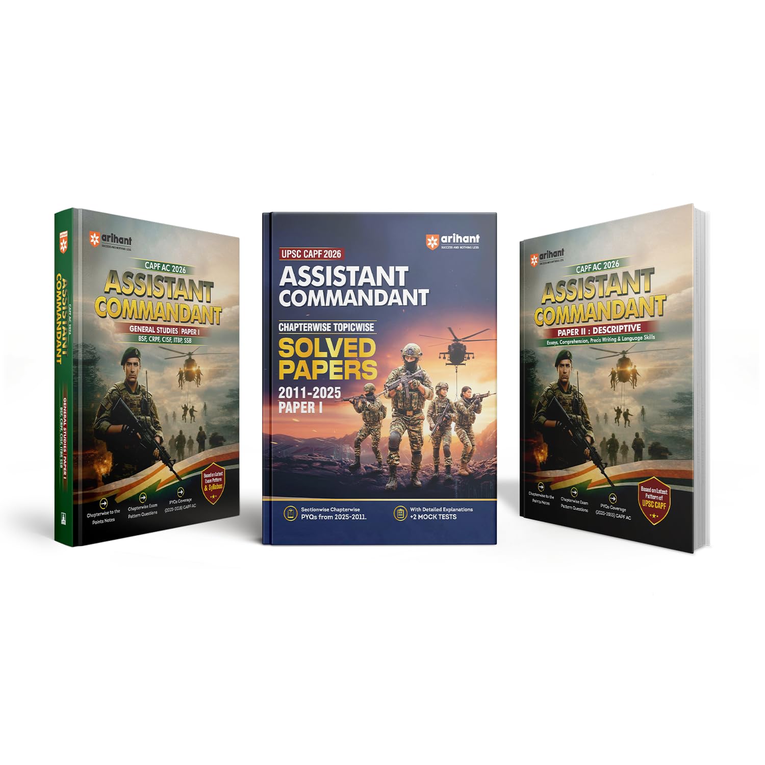 Arihant UPSC CAPF Assistant Commandant (AC) 2026 Combo | General Studies Paper I and Paper II (Descriptive) | Chapterwise Notes 