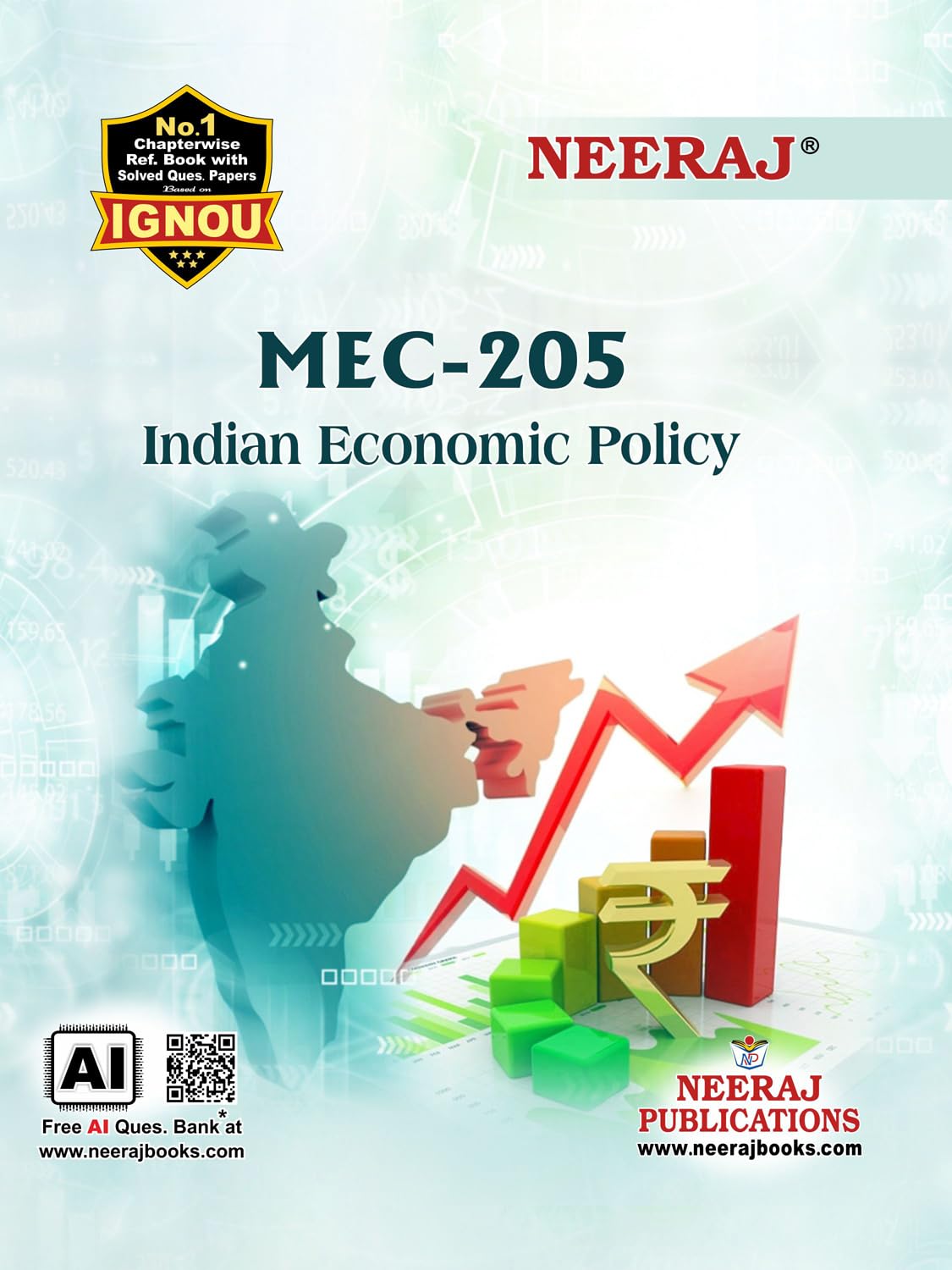 NEERAJ MEC205 Indian Economic Policy English Medium  For M.A Course IGNOU  Chapter Wise Help Book / Guide including Many Sol