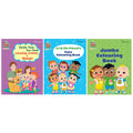 Cocomelon Fun hours with JJ Colouring, Activity & Sticker Set of 3 Books