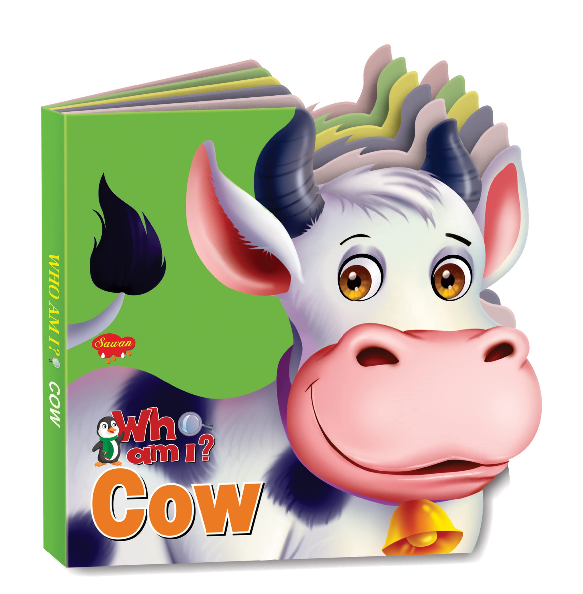 Sawan Presents Who Am I Cow | DieCut Shape BoardBook