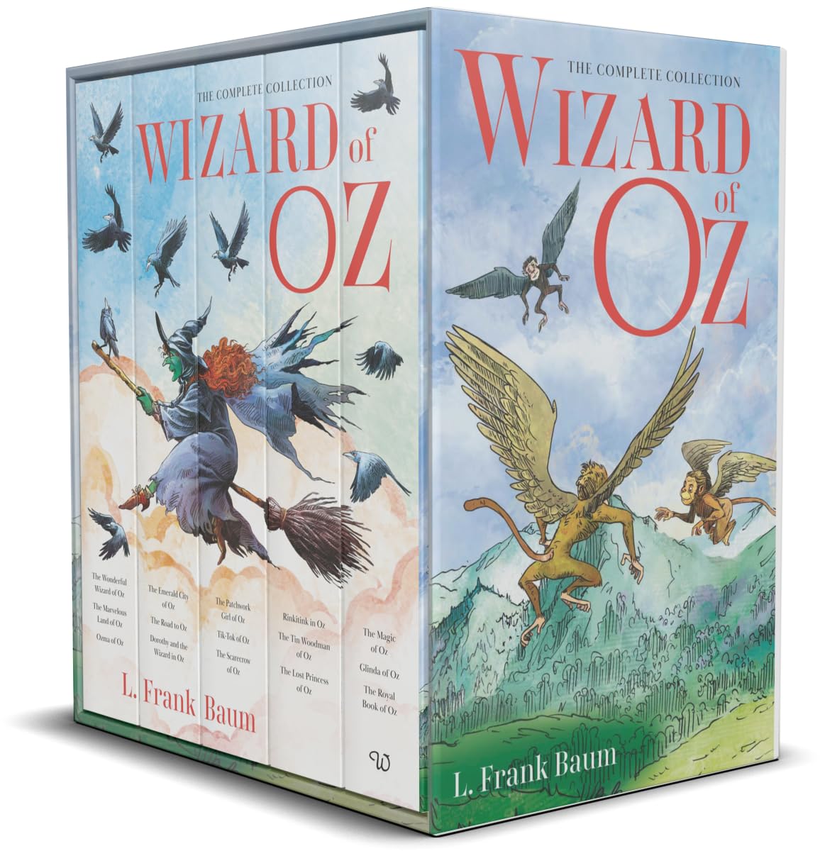 The Wizard of Oz Collection (Set of 5 Books) By L. Frank Baum(3 in 1 Books)((Wonderful Wizard of Oz, Marvelous Land of Oz, Ozma 