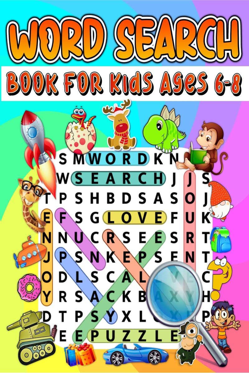 Word Search Book For Kids Ages 68 : Amazing Educational Word Search Activity Book For Boys And Girls. Fun Word Search Puzzle Bo