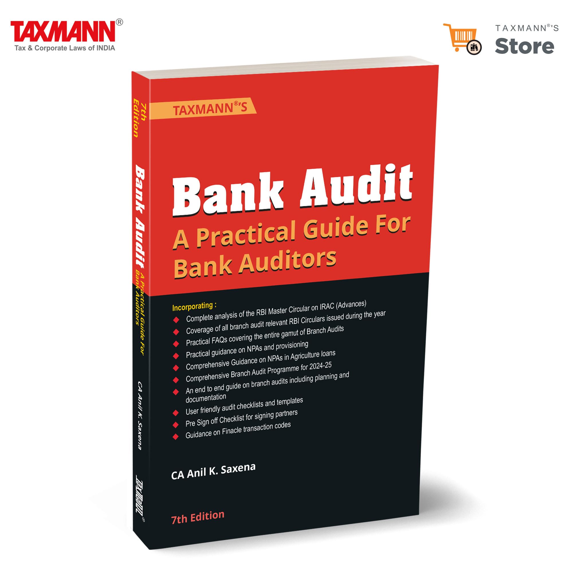 Taxmanns Bank Audit  Comprehensive Stepwise HandbookCovering RBI Master Circulars | IRAC Norms | NPAs | Provisioning | Finac