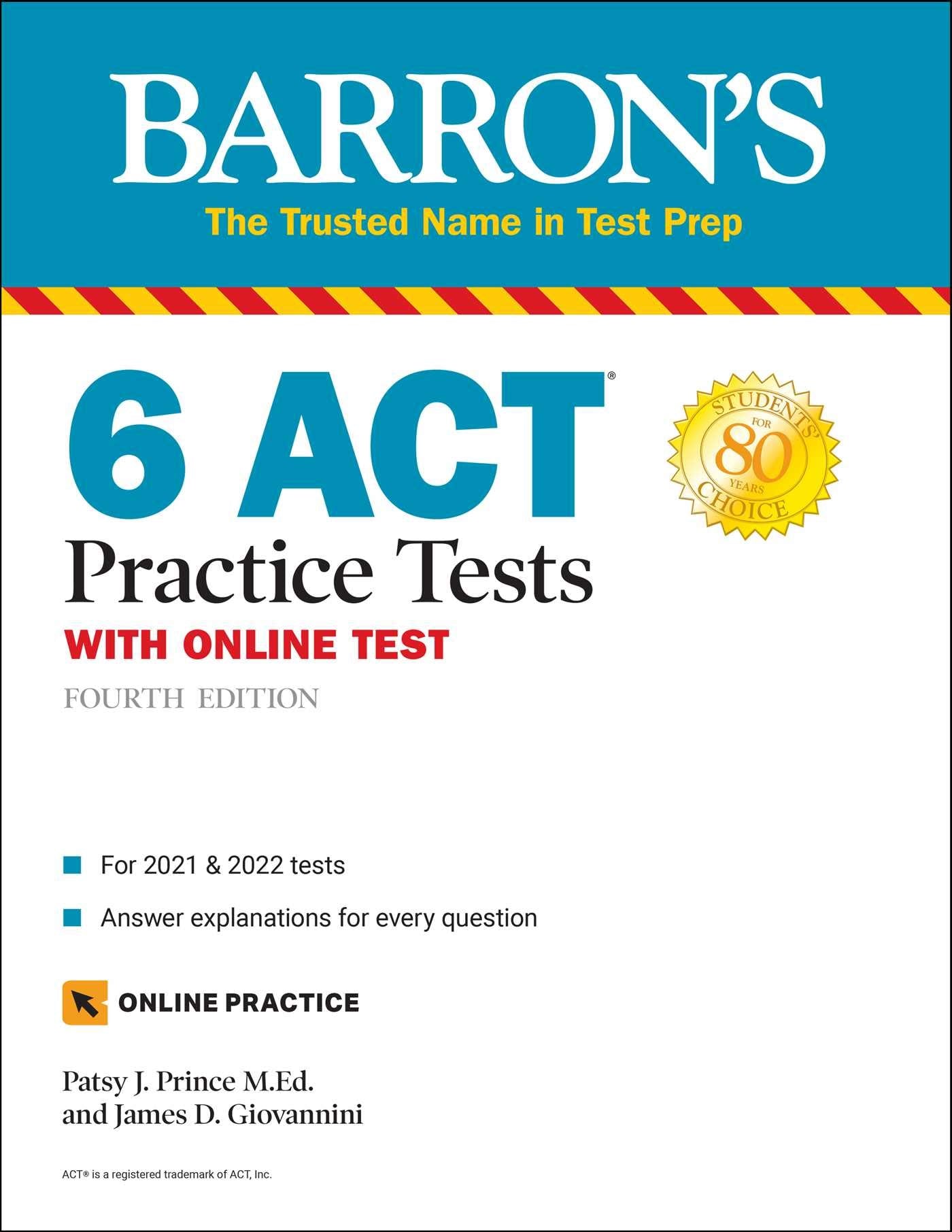 6 ACT Practice Tests with Online Test (Barrons Test Prep)