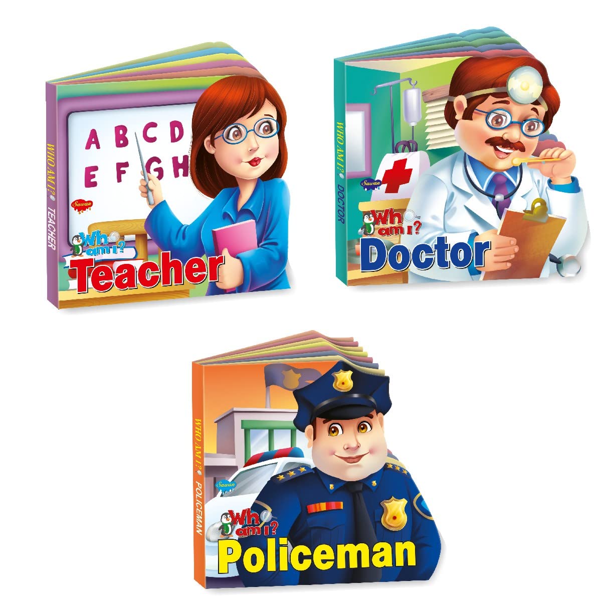 Sawan Set Of 3 Story Books (Teacher ,Policeman & Docter)