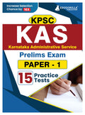 KPSC KAS Prelims Exam (Paper1) Book 2024 | Karnataka Administrative Service | 15 Solved Practice Mock Tests (1500+ MCQs) with A