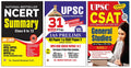 UPSC IAS Civil Services Bundle Kit : 31 Years UPSC Solved Papers 1 & 2 (19952025) + NCERT Summary Class 6 to 12 One Liner + UPS