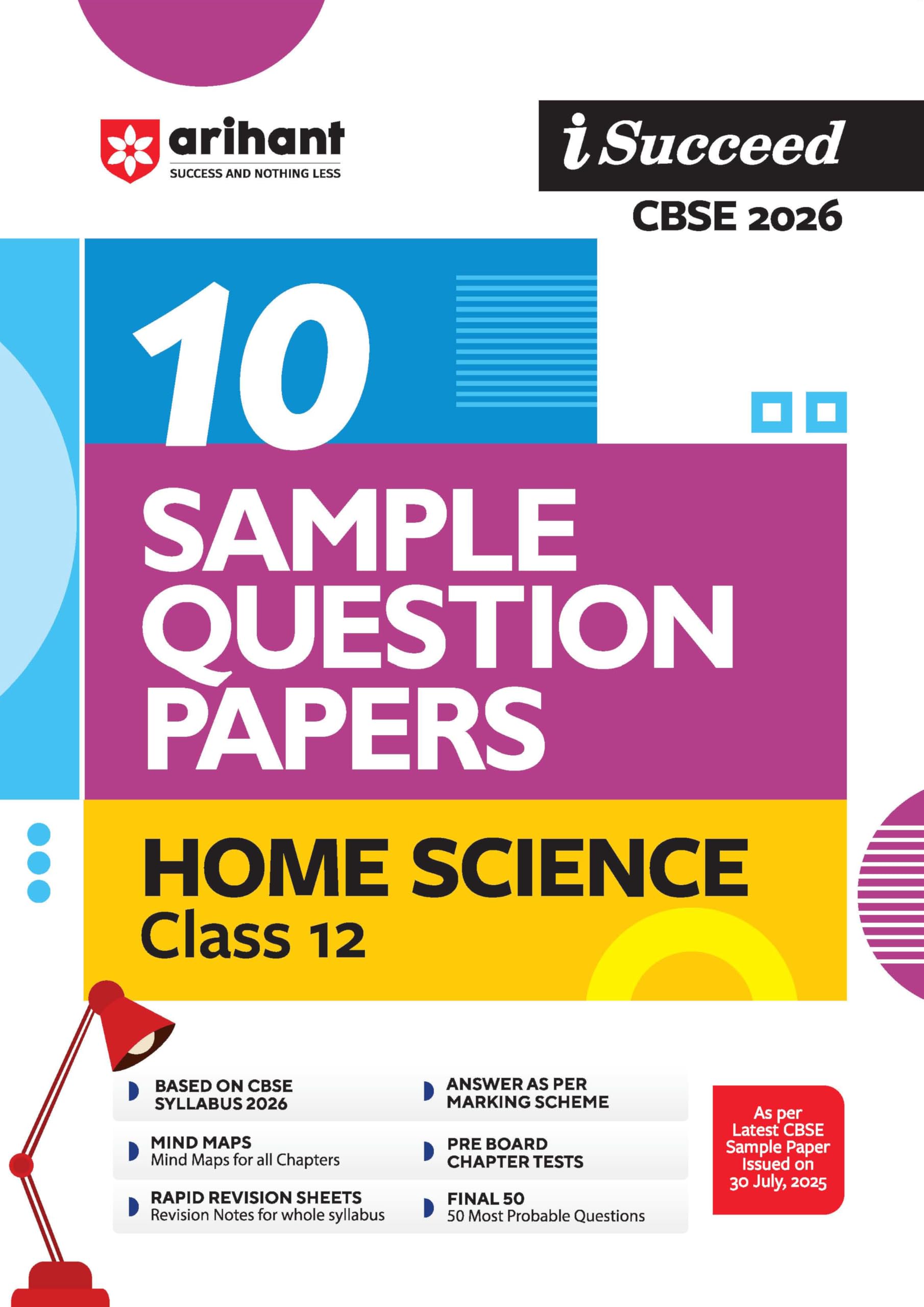 Arihant I Succeed Cbse 10 Sample Question Papers Home Science Class 12 For Exam 2026 | Based On Latest Cbse Syllabus | With Solv