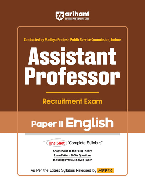 (Old Edition) Arihant Madhya Pradesh Assistant Professor Recruitment Exam Paper II English| As per the latest syllabus issued by