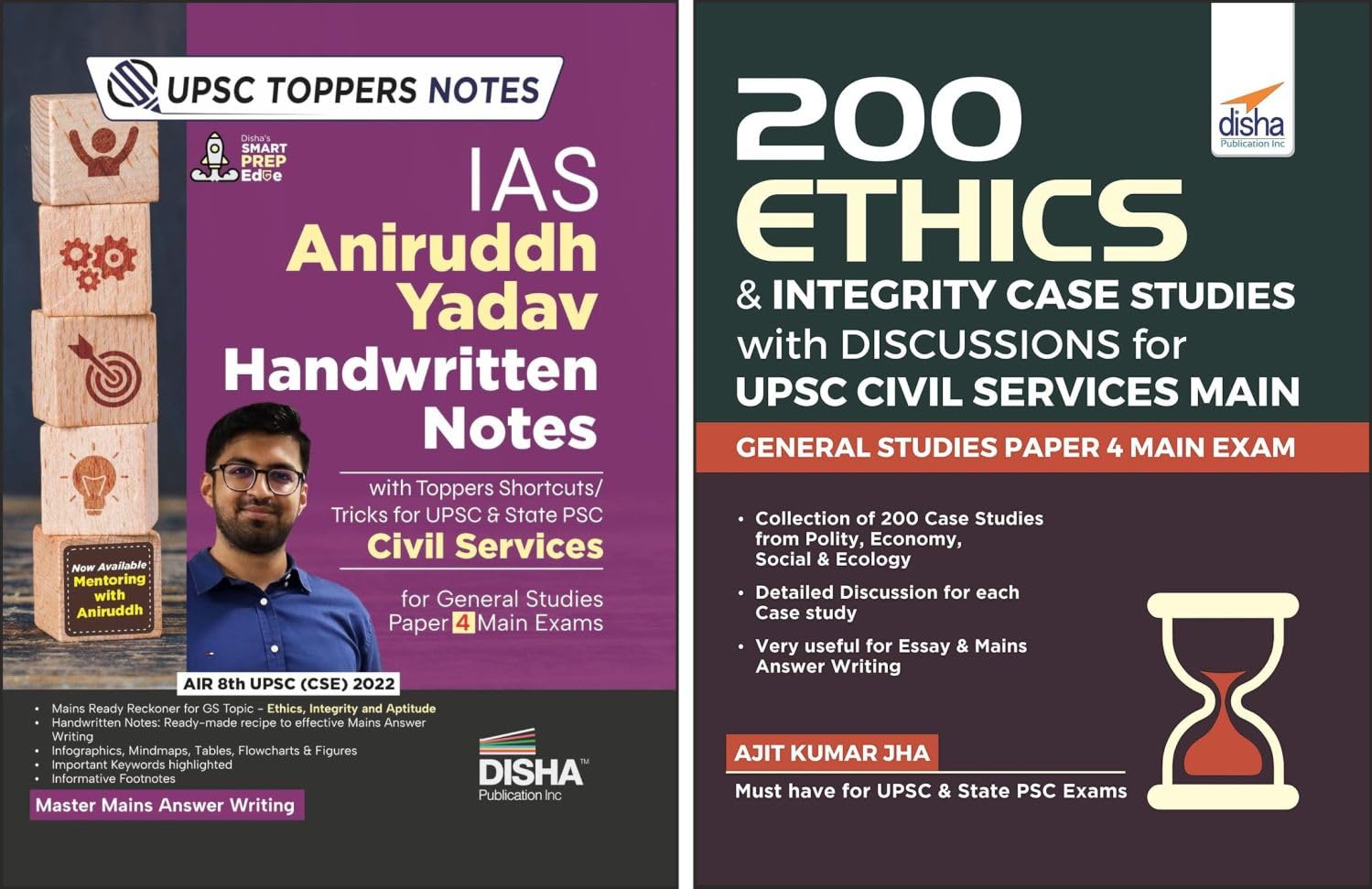 Combo (Set Of 2 Books) Ethics & Integrity Aptitude Ias Topper Notes With 200 Case Studies For Upsc & State Psc Civil Services | 