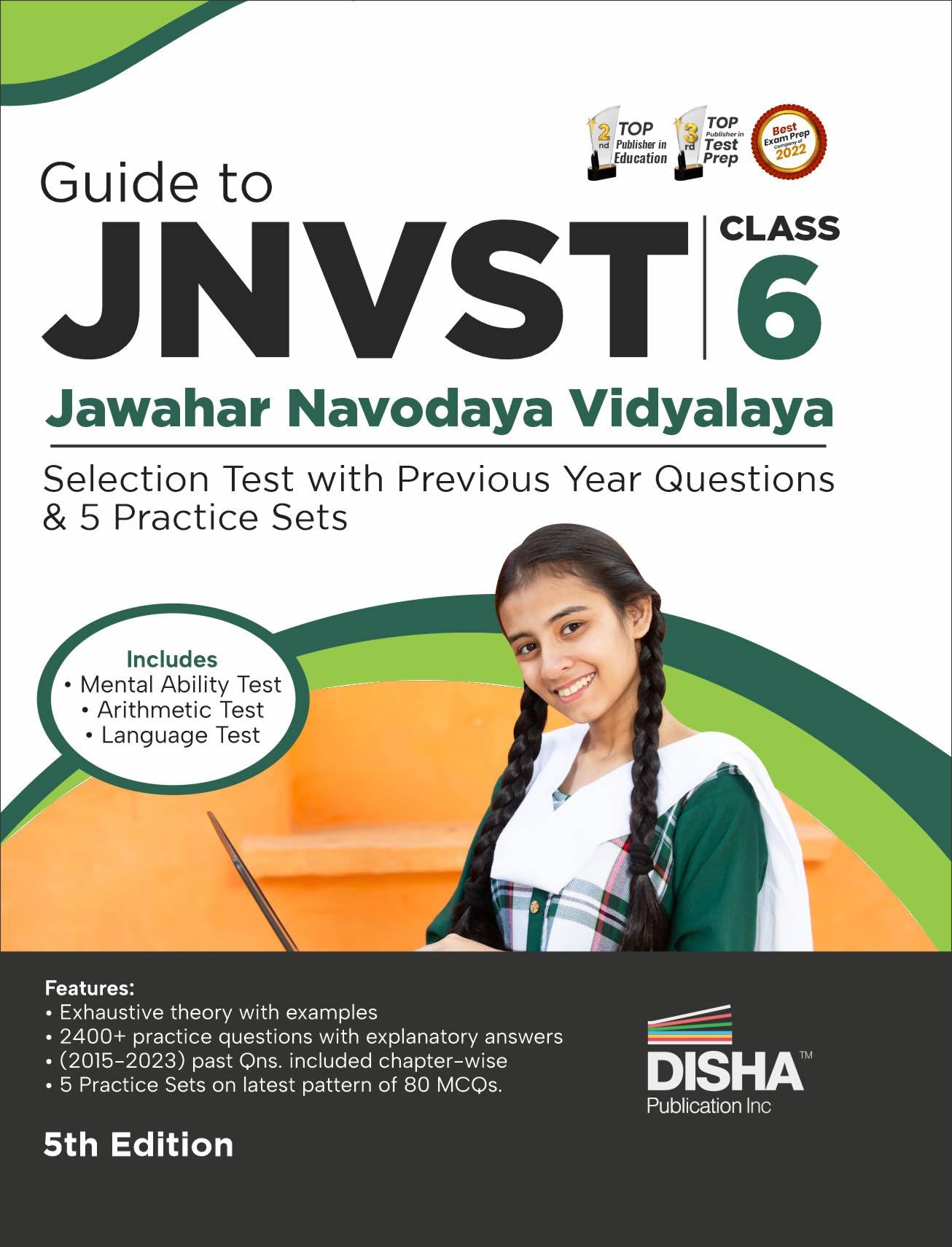 Guide To Jnvst Class 6 Jawahar Navodaya Vidyalaya Selection Test With Previous Year Questions & 5 Practice Sets 5Th Edition
