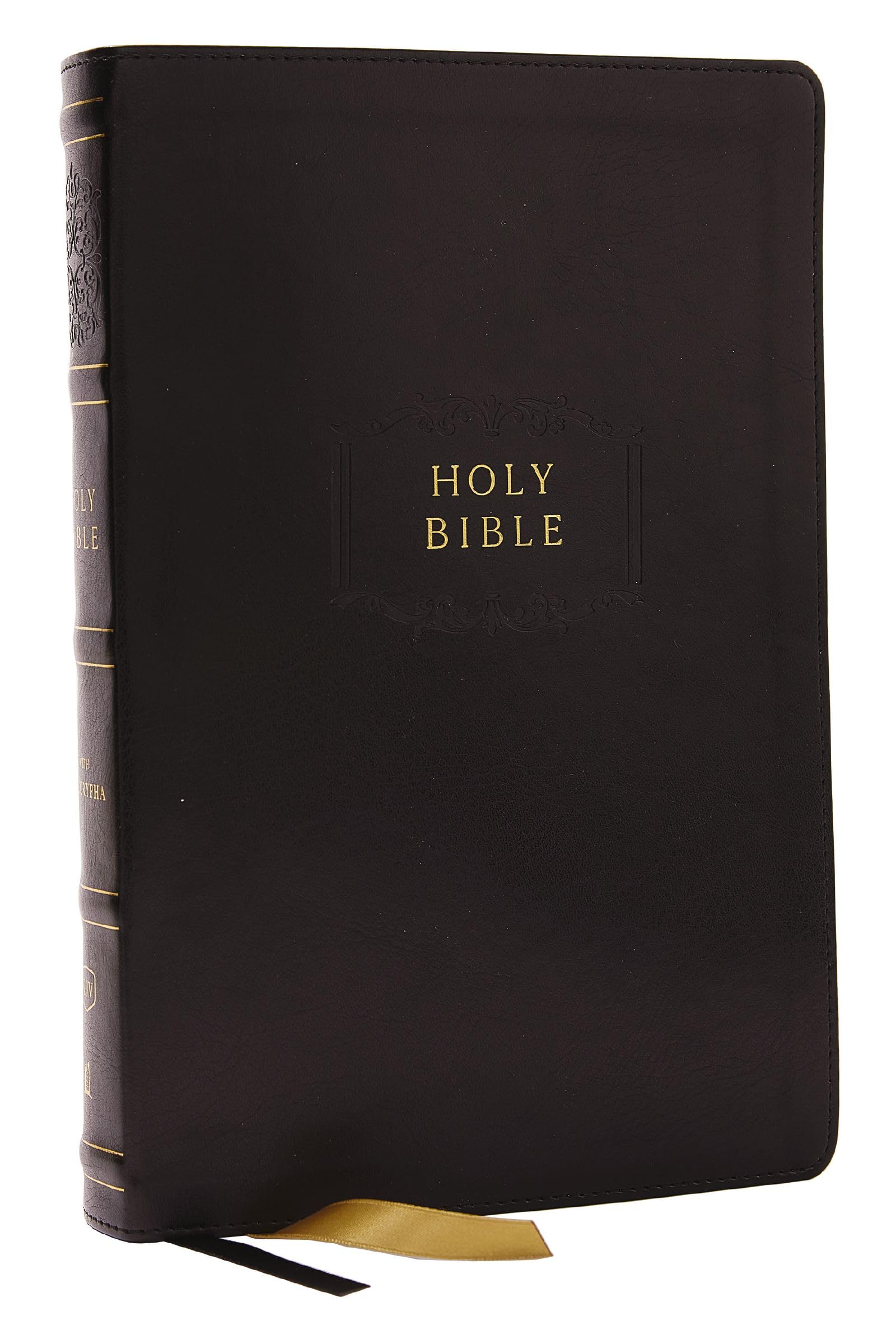 KJV Holy Bible with Apocrypha and 73,000 CenterColumn Cross References, Black Leathersoft, Red Letter, Comfort Print: King Jame