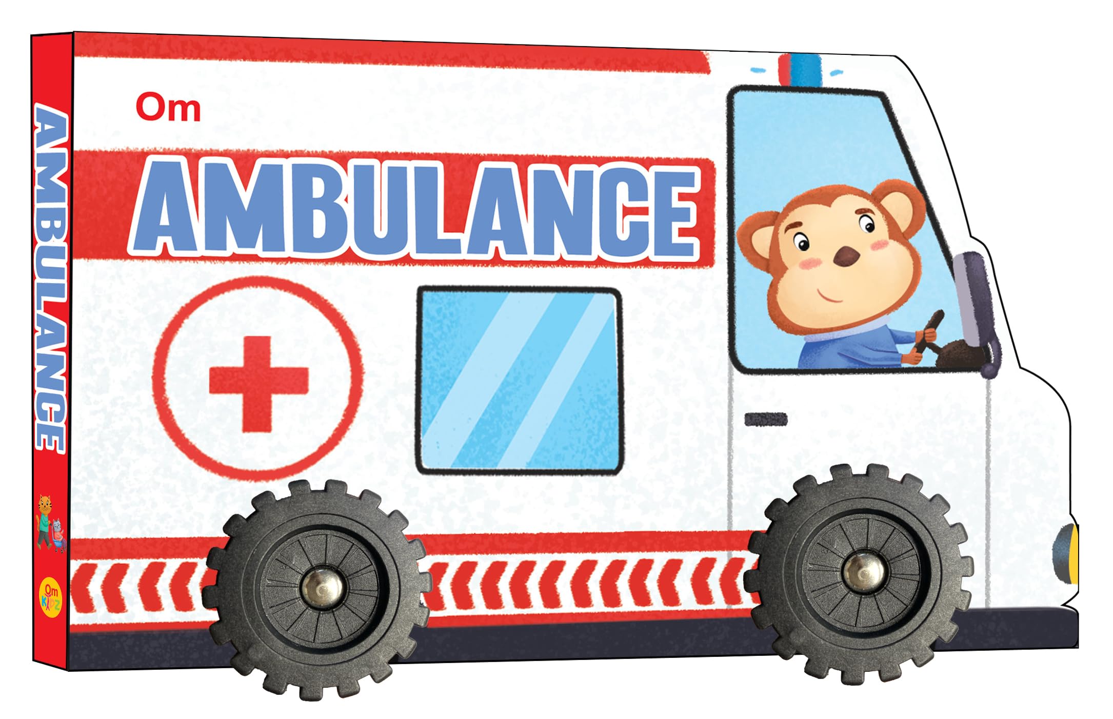 Cutout Board Book : Ambulance  Small Wheel for Childrens Activity | Picture | Cute Rhymes | Wonderful Gift for Kids; 1+ Ages