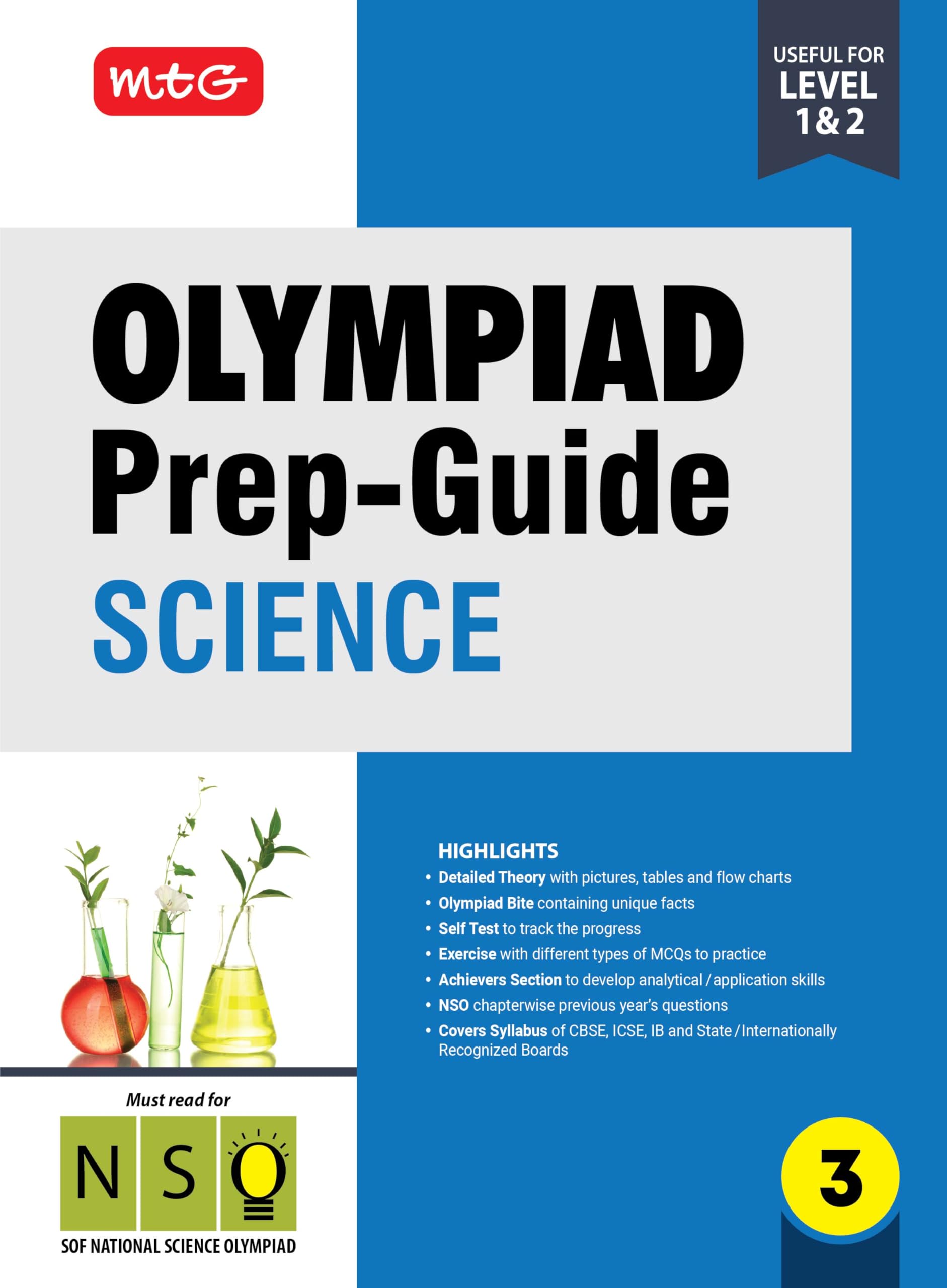 Mtg Olympiad PrepGuide Class 3 Science (Nso)  Detailed Theory, Nso Chapterwise Previous Years Questions With Self Test For Sof