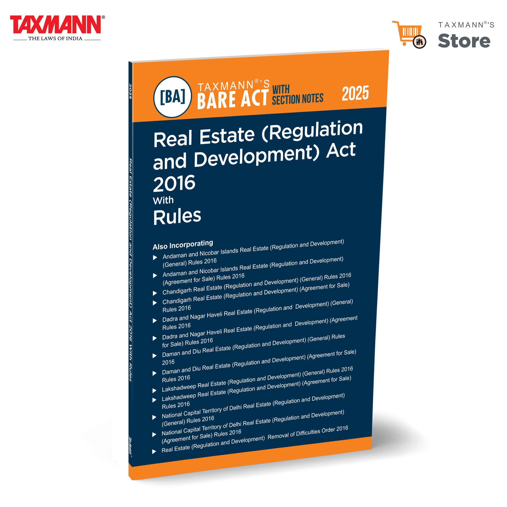 Taxmanns Real Estate (Regulation and Development) Act 2016 with Rules [Bare Act with Section Notes]  Comprehensive Legal Refe