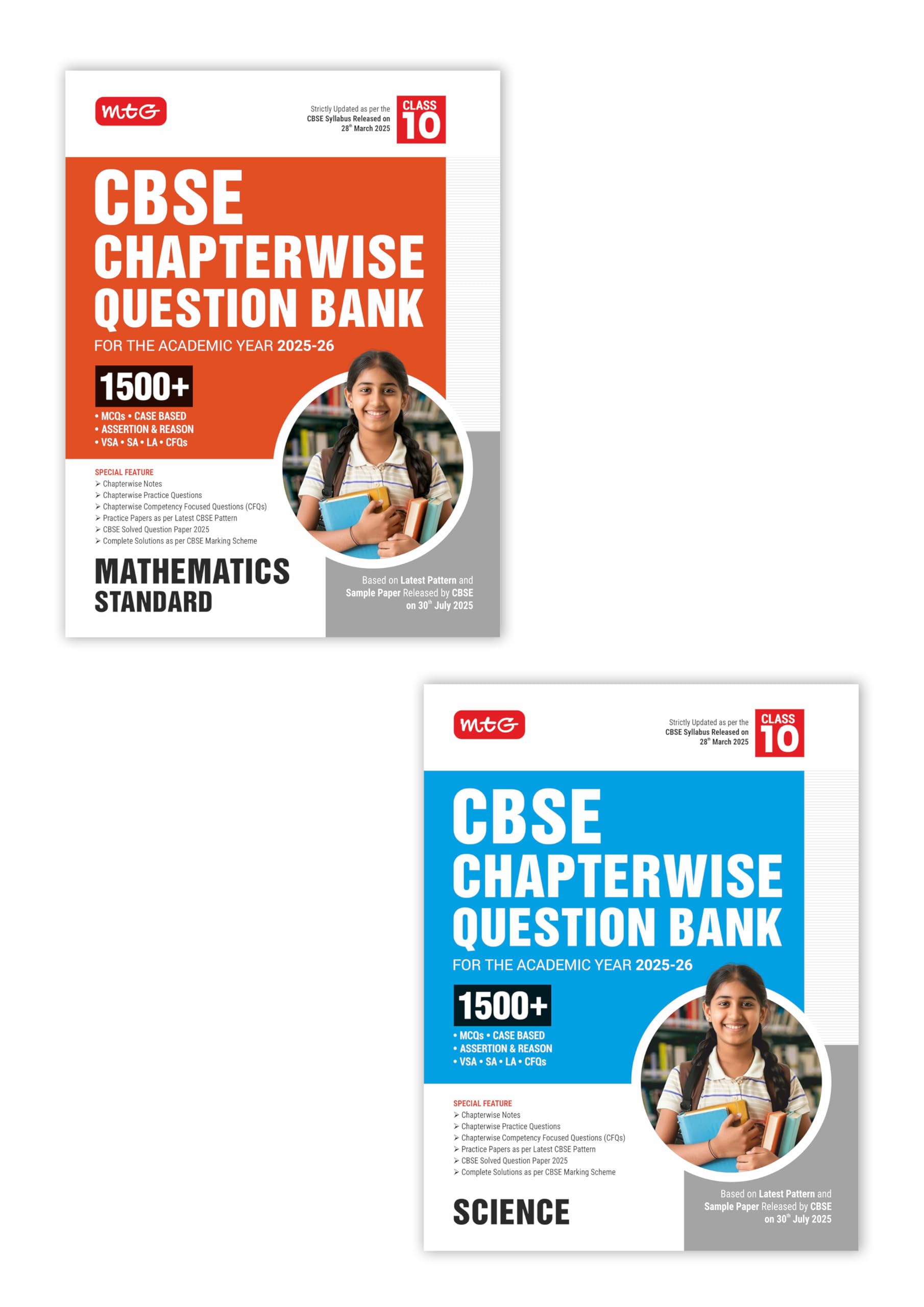 MTG CBSE Chapterwise Question Bank Class 10 Science & Mathematics Standard For 2026 Board Exam | Based on Latest CBSE Pattern Re