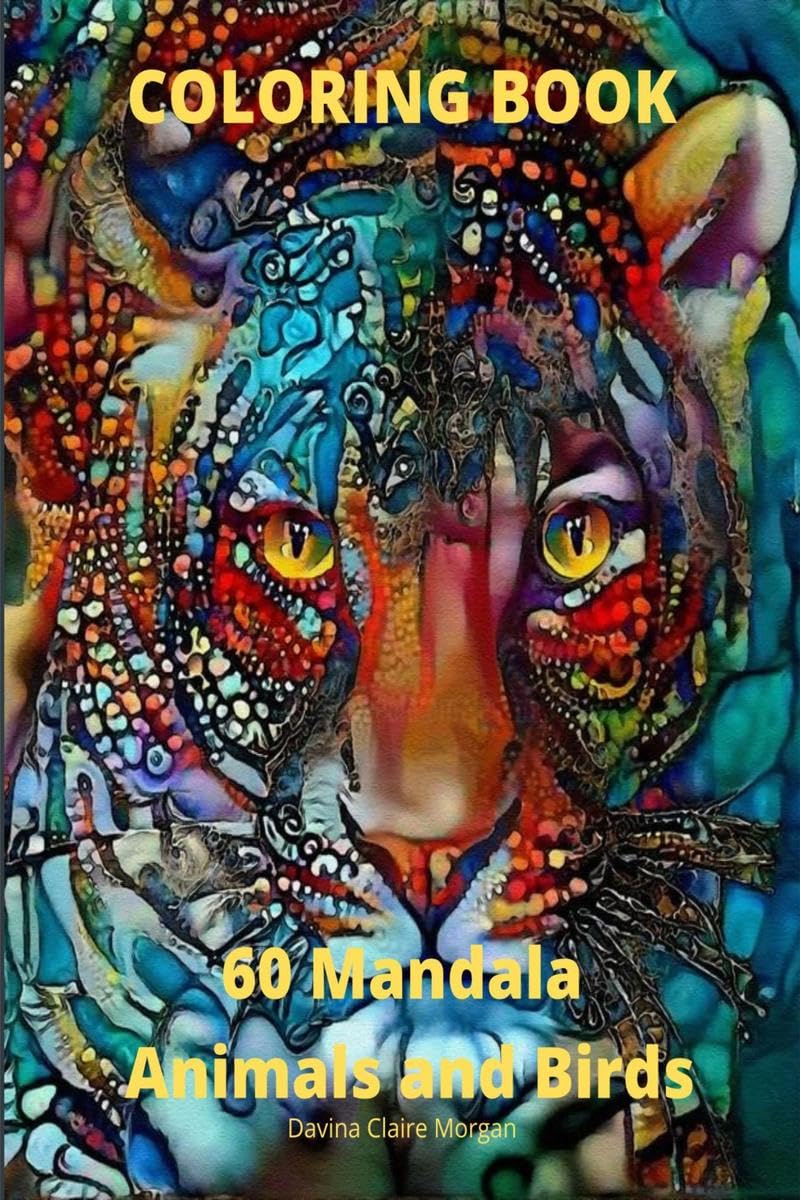 60 Mandala Animals and Birds Coloring Book : 60 Premium Coloring Pages with Amazing Designs | Stress Relieving Mandala Designs w
