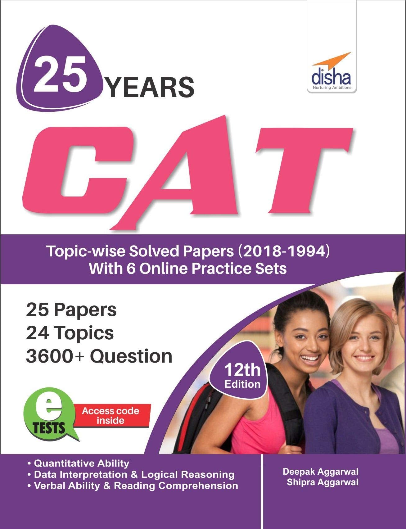 25 Years Cat TopicWise Solved Papers (20181994) With 6 Online Practice Sets