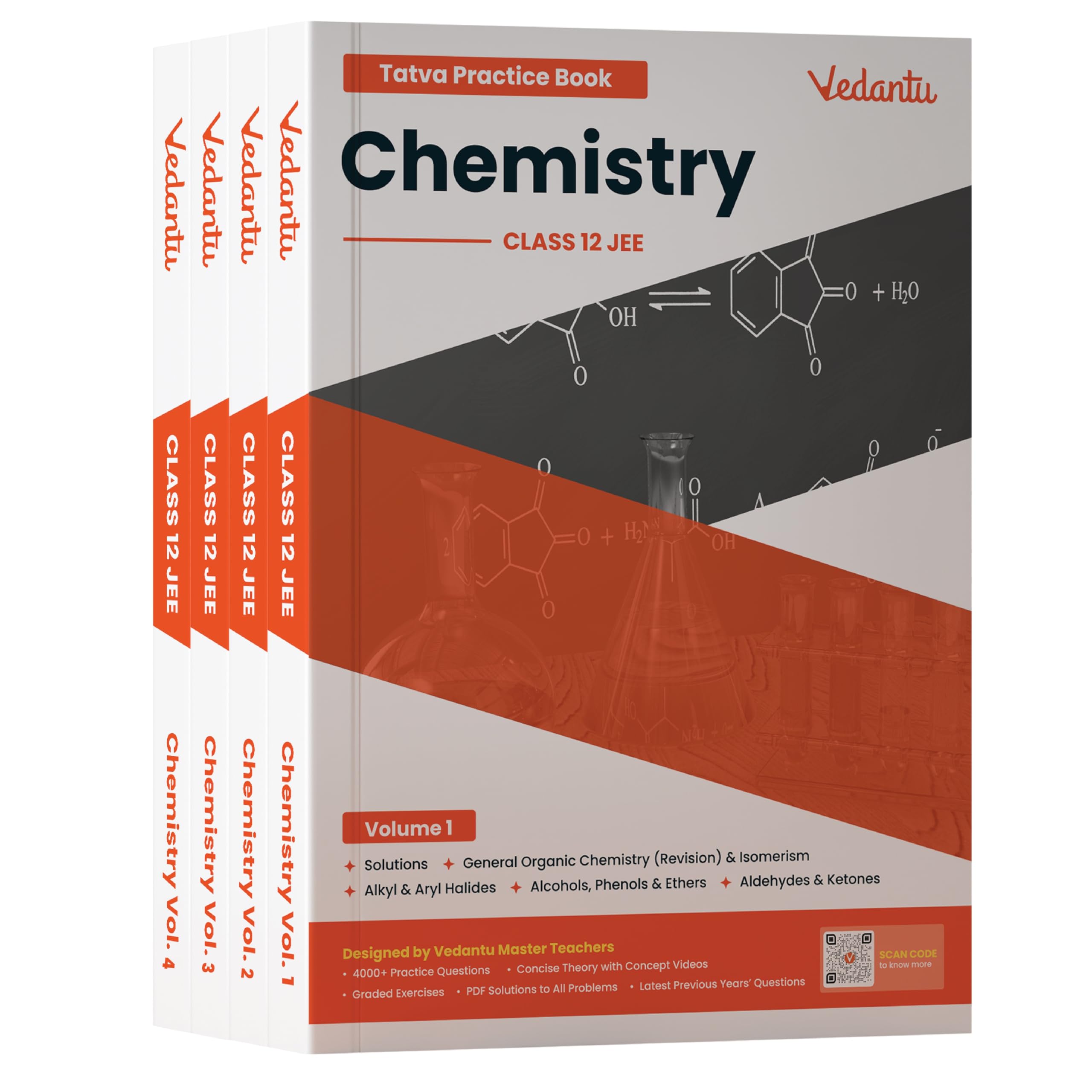 Vedantu JEE TATVA Class 12 Chemistry Book Set Of 4 | JEE 2026 Study Material | Interactive Learning with QR Code Videos & Soluti