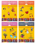 Crayon Colouring Book Set (4 Books)