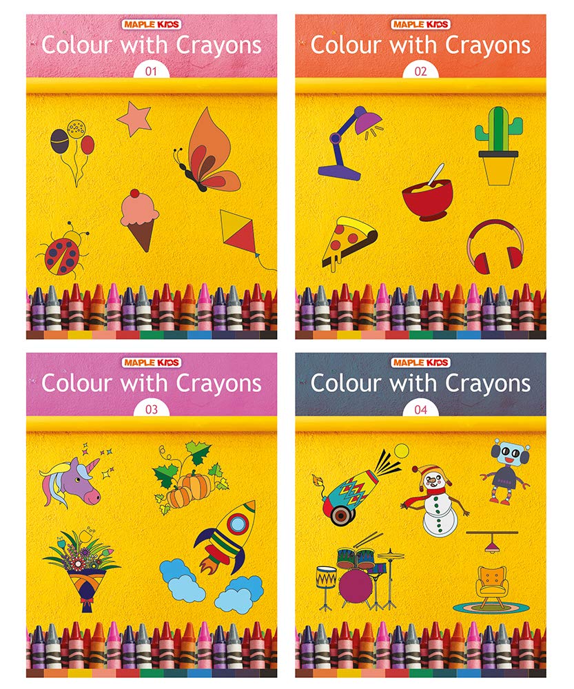 Crayon Colouring Book Set (4 Books)