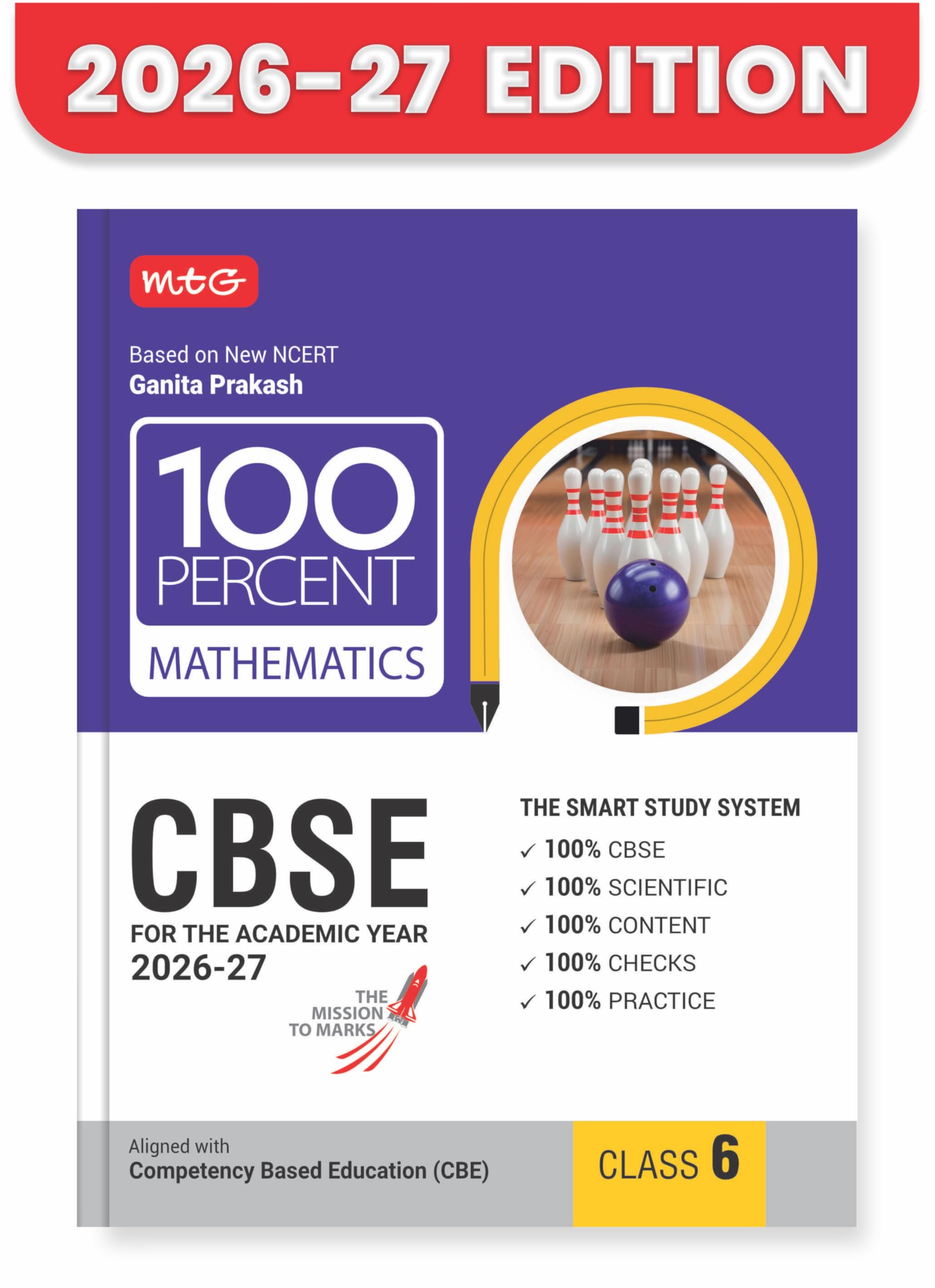 MTG 100 Percent NCERT & CBSE Mathematics Class 6 For 202627 Exam | As Per Revised NCERT Textbooks Syllabus | Theory, Concept Ma