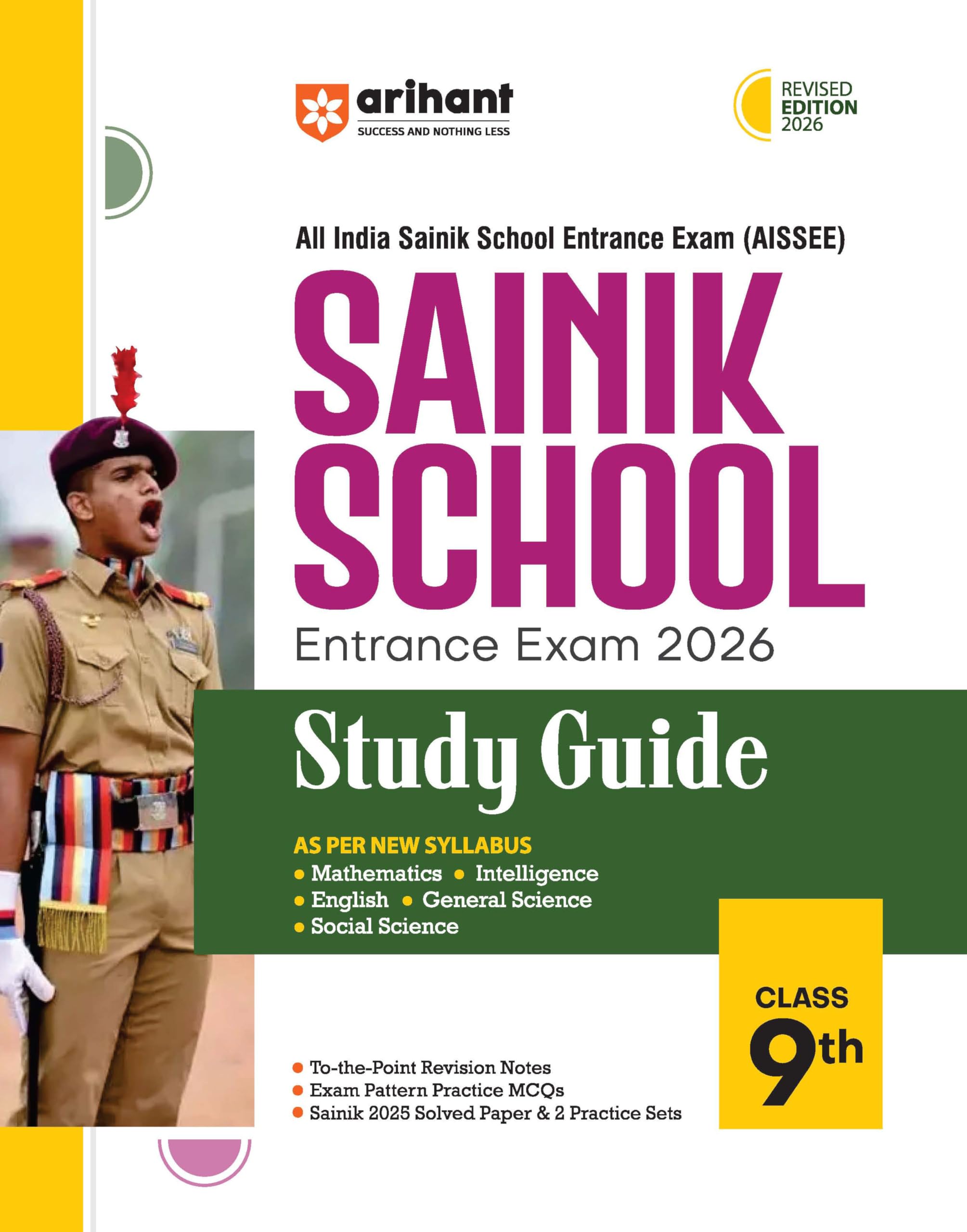 (Old Edition) Arihant Aissee Sainik School Class 9 Entrance Exam 2026 | With Study Guide, Covers Mathematics, Intelligence, Engl