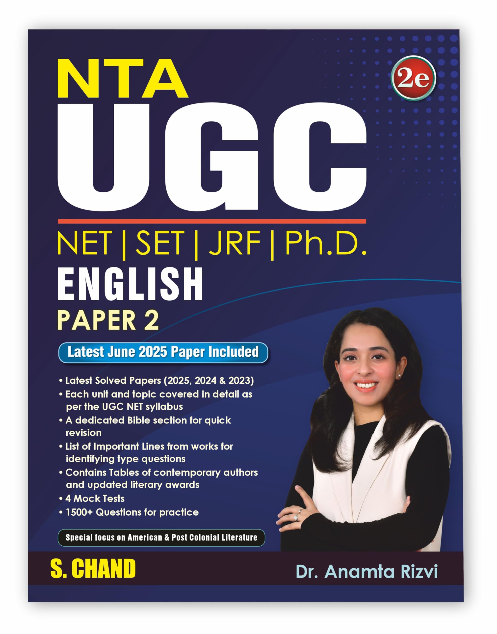 NTA UGC English Paper 2 Book (2nd Latest Edition) 2025  2026 | NET/SET/JRF & Ph.D. Entrance Exams | English Literature  Solved