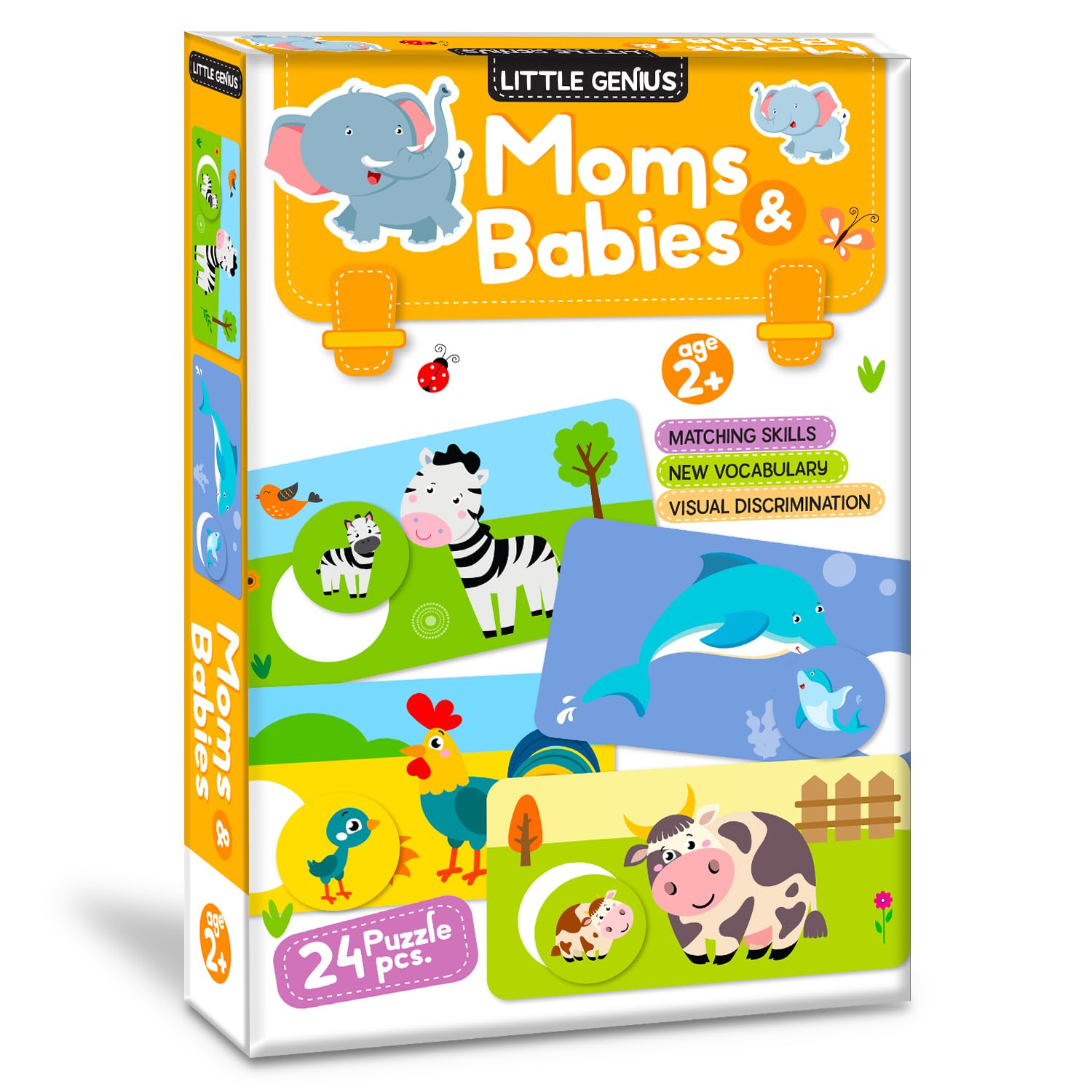 Mom and Baby (24 Pcs) Puzzle Game Box Set for Kids  Early Learning Activity with Matching Skills, Colorful Fun Illustrations fo