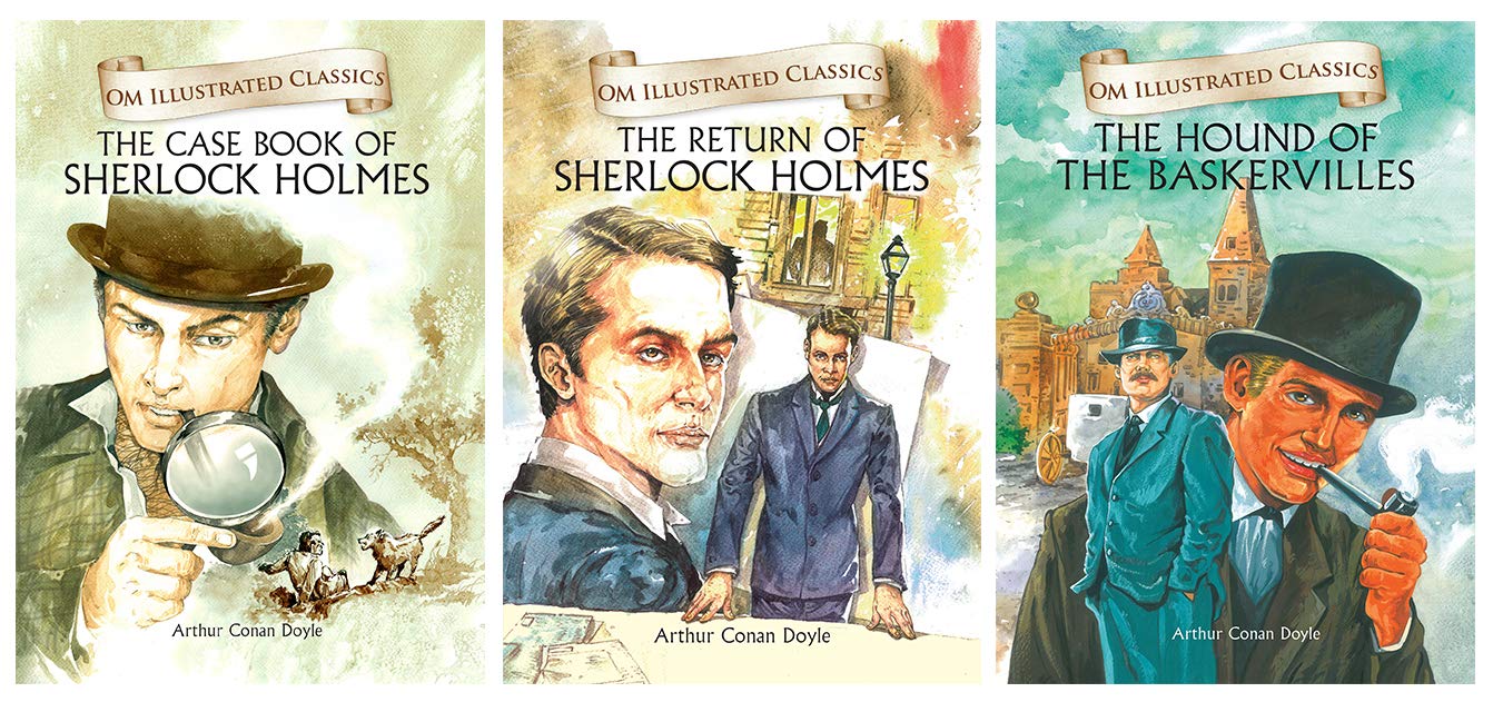 Om Illustrated Classics: Collection of Arthur Conan Doyle (Set of 3) (The Case Book of Sherlock Holmes, The Return of Sherlock H