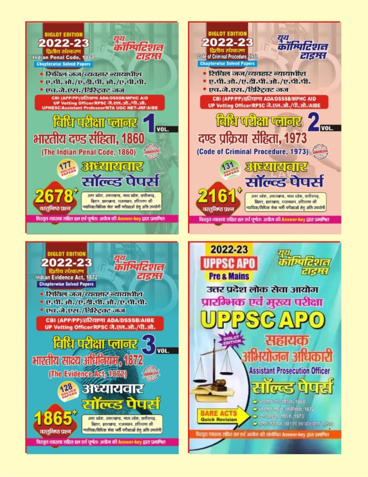 Youth Competition Times Indian Penal Code + Code of Criminal Procedure + The Evidence Act + UPPSC APO (Pre + Mains)|Chapterwise 