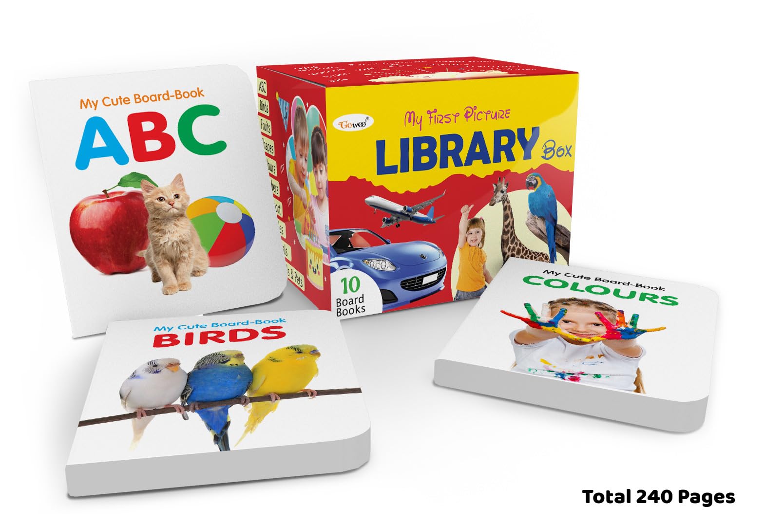 Gift Set For Kids My First All in One Picture Library Box |Red Edition :10 Books