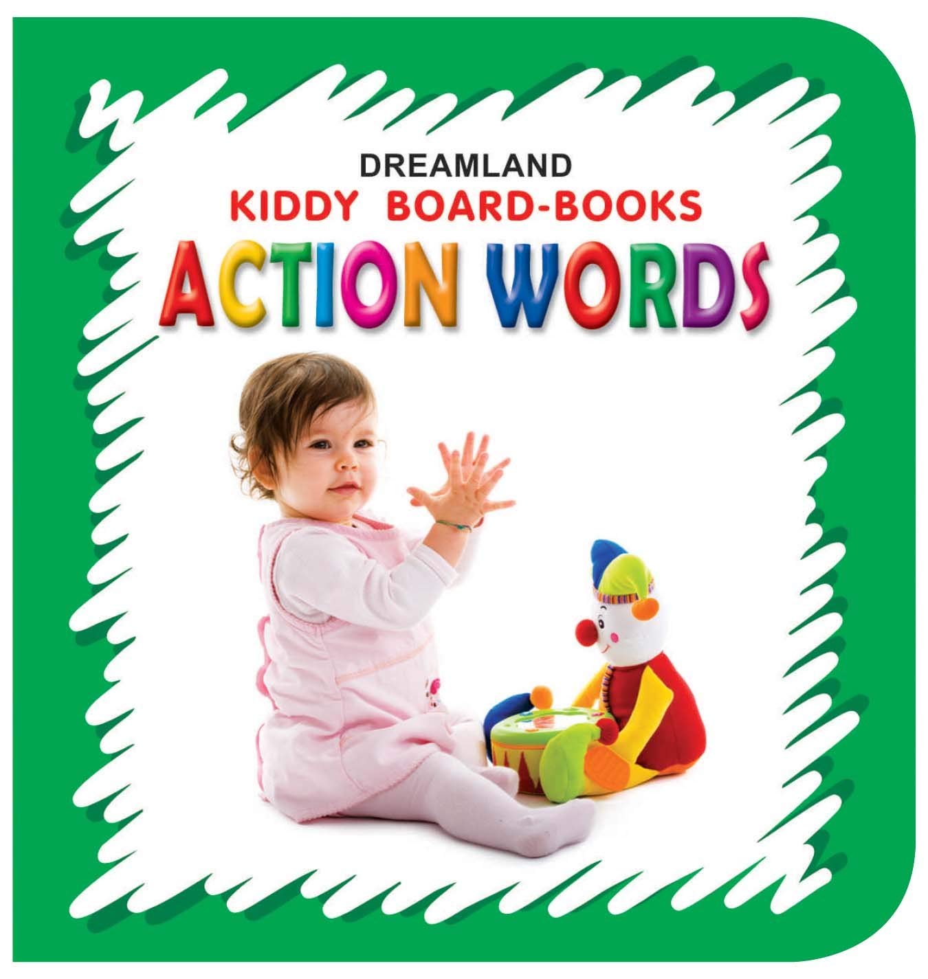 Kiddy Board Book  Action Words | Durable Early Learning Book For Toddlers Age 02 | Learn Verbs With Cute Illustrations, Simple