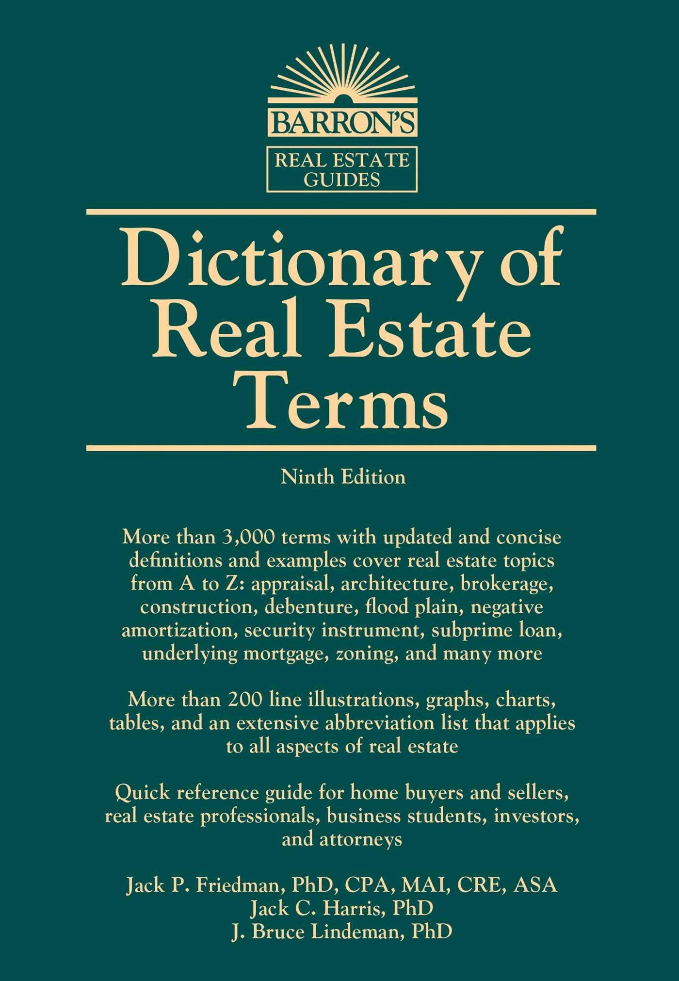 Dictionary of Real Estate Terms (Barrons Business Dictionaries)