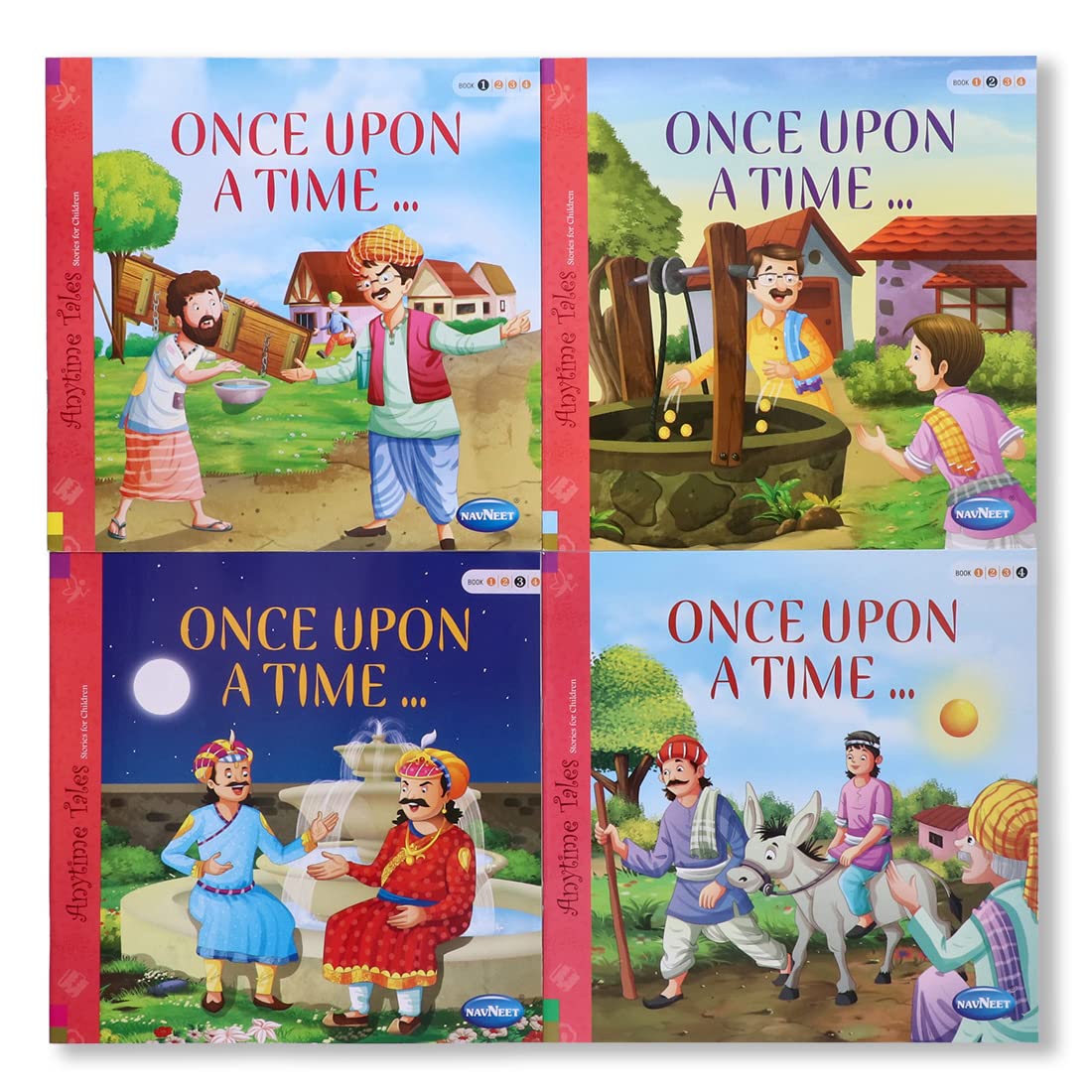 Navneet Once Upon A Time Story Books 1 To 4 With Colourful Illustrations Read Aloud Stories For Kids Best Collection Of Short