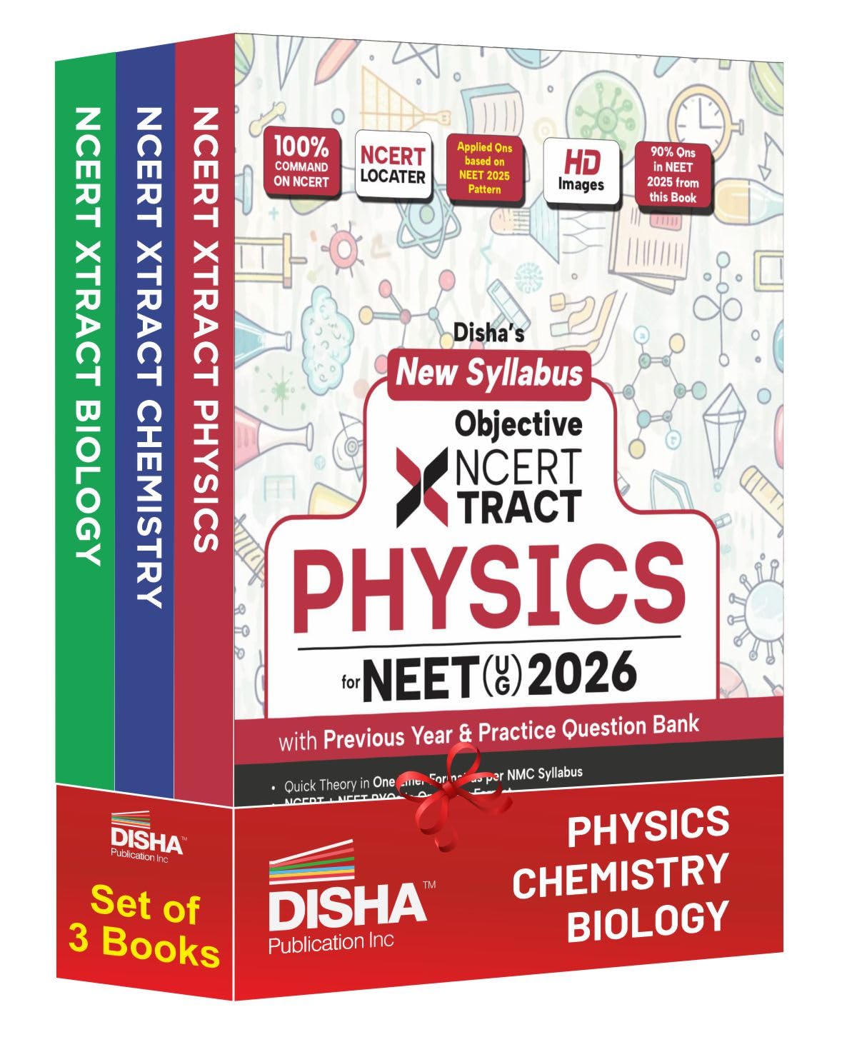Disha New Syllabus Objective Ncert Xtract Physics, Chemistry & Biology For Neet 2026 With Question Bank | Theory, Ncert Mcqs, Ti