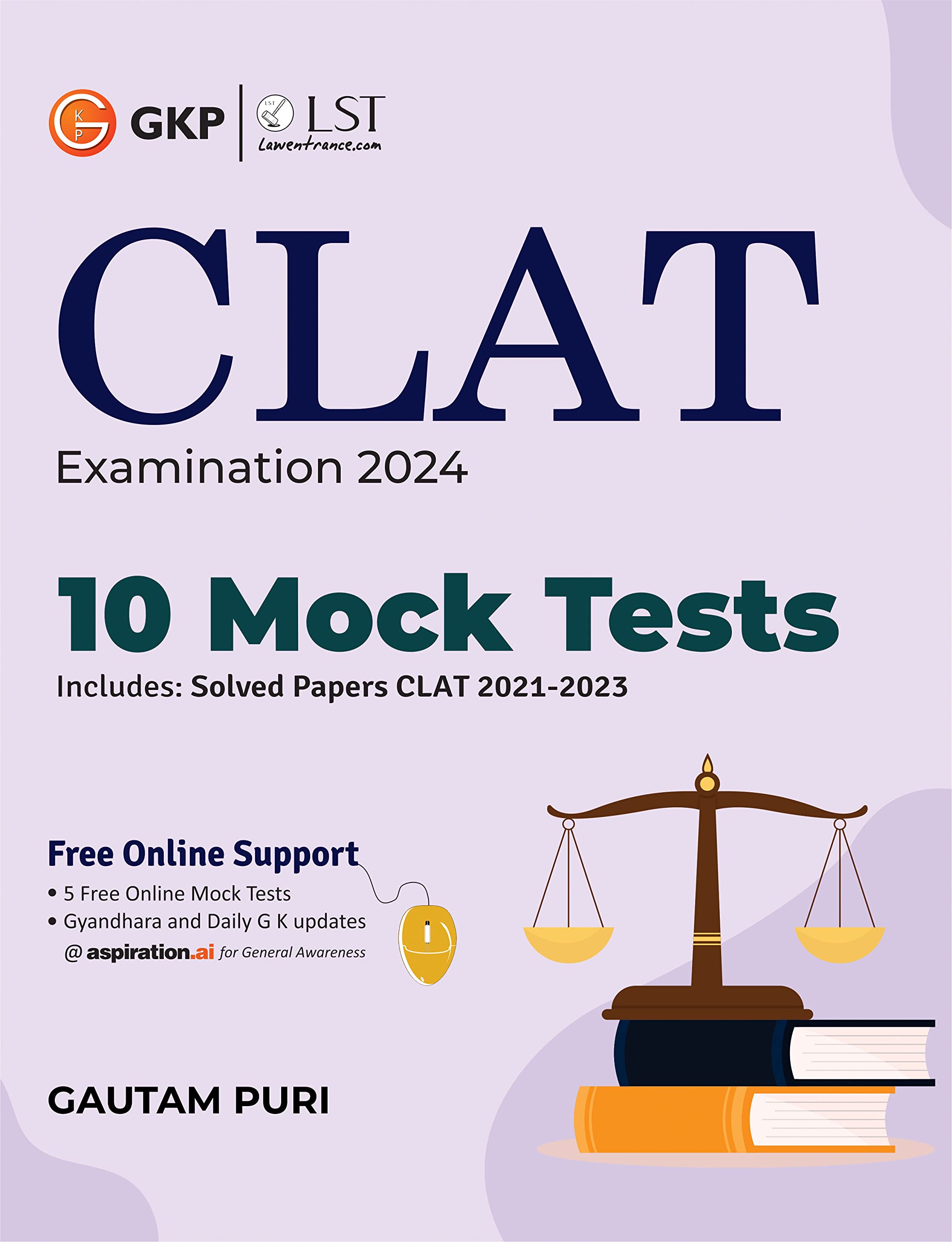 Clat 2024 : 10 Mock Tests By Gkp
