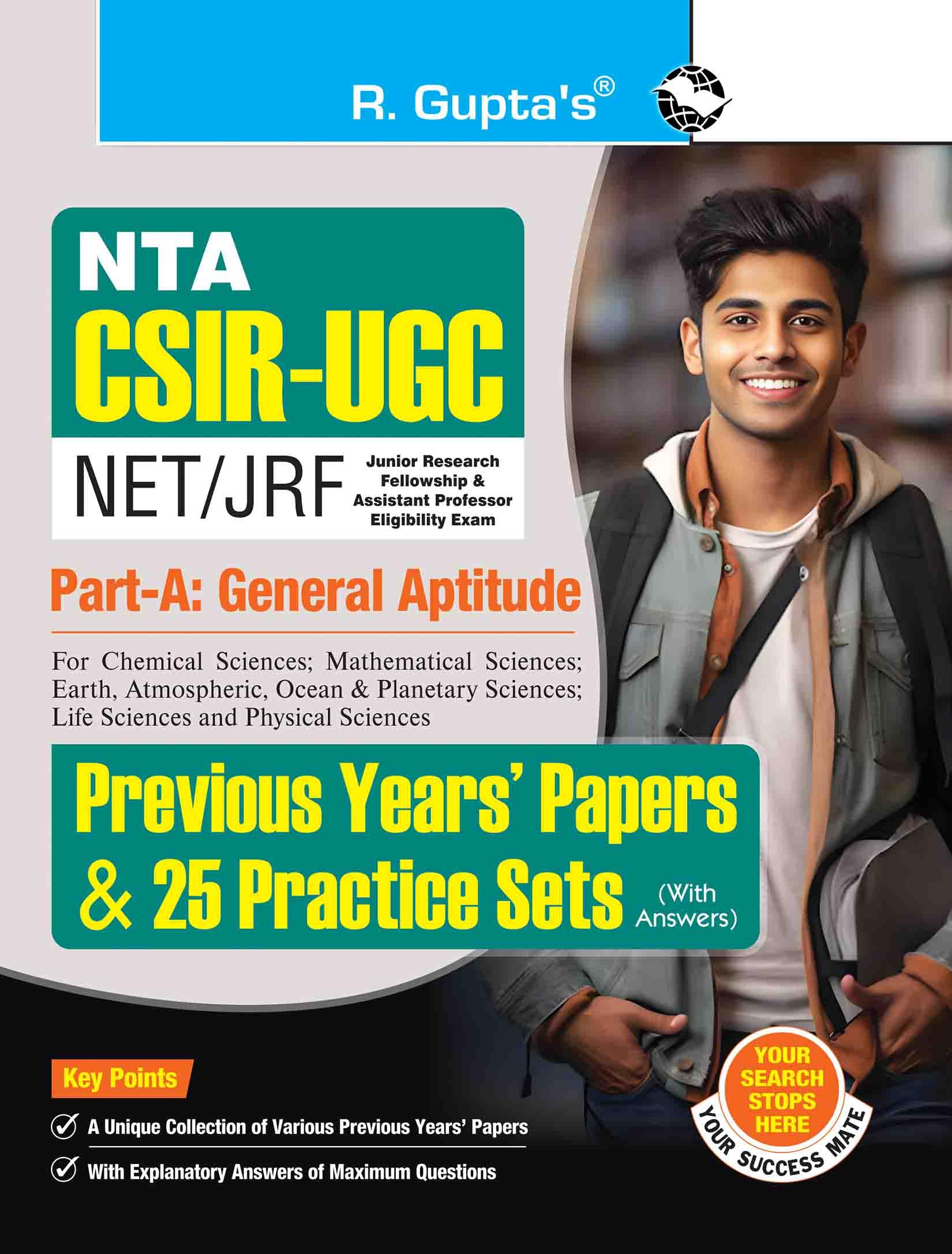 CSIRUGCNET/JRF (PartA: General Aptitude)  Previous Years Papers & 25 Practice Sets (With Answers)