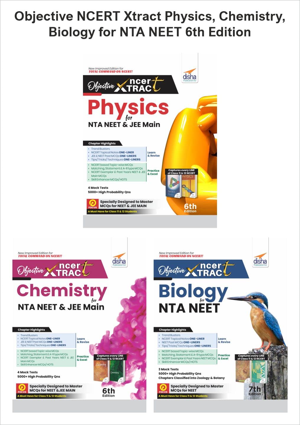Objective Ncert Xtract Physics, Chemistry, Biology For Nta Neet 6Th Edition
