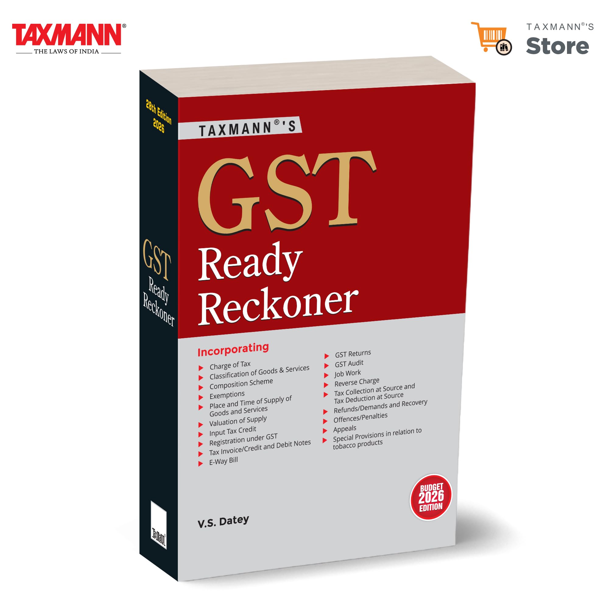 Taxmanns GST Ready Reckoner [Budget 2026 Edition]  Practiceoriented | Litigationready Reference to Indias GST LawCoverin