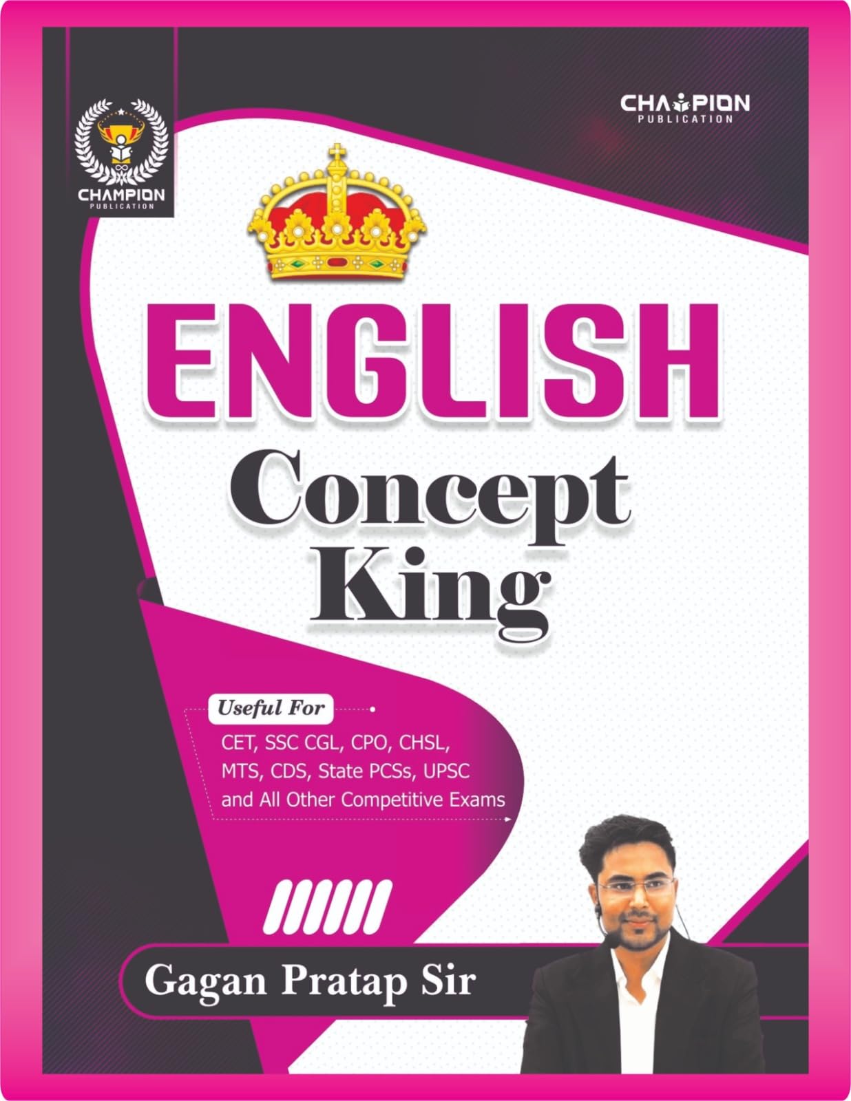 English Concept King | Bilingual Book | All Rules And Concepts Of Competitive English | Grammar Book | Useful For Cet, Ssc Cgl, 