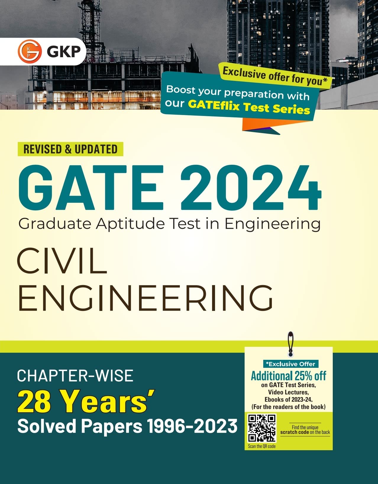 GATE 2024 : Civil Engineering  28 Years Chapterwise Solved Papers (19962023) by GKP