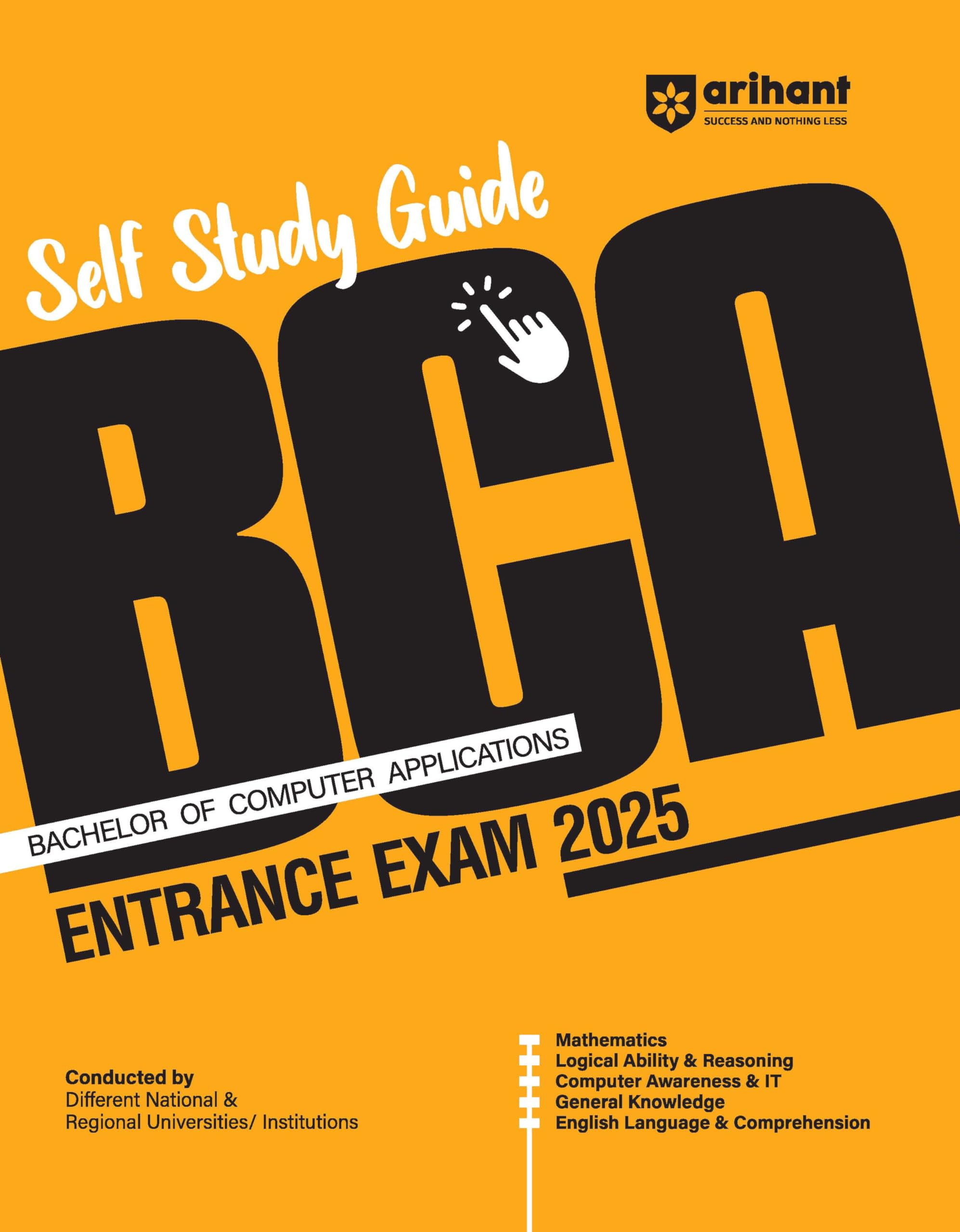 (OLD EDITION ) Self Study Guide BCA (Bachelor of Computer Applications) Entrance Exam 2025