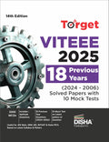 Disha Target Viteee 2025  18 Previous Year (2024  2006) Solved Papers With 10 Mock Tests 14Th Edition | Physics, Chemistry, Ma