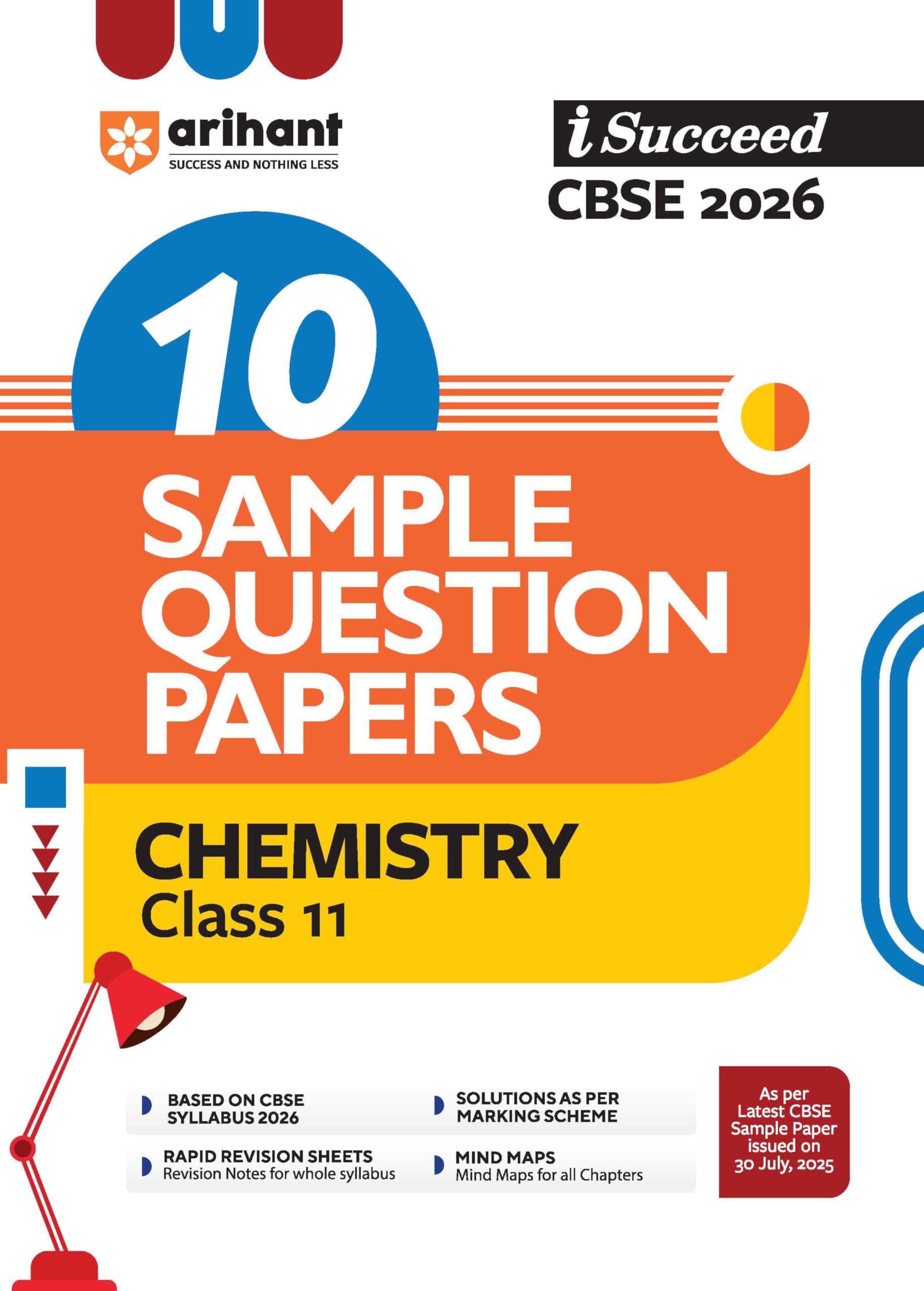 Arihant I Succeed Cbse Sample Question Papers Class 11 Chemistry Exam 2026 | 10 Solved & Practice Papers | Based On Latest Cbse 